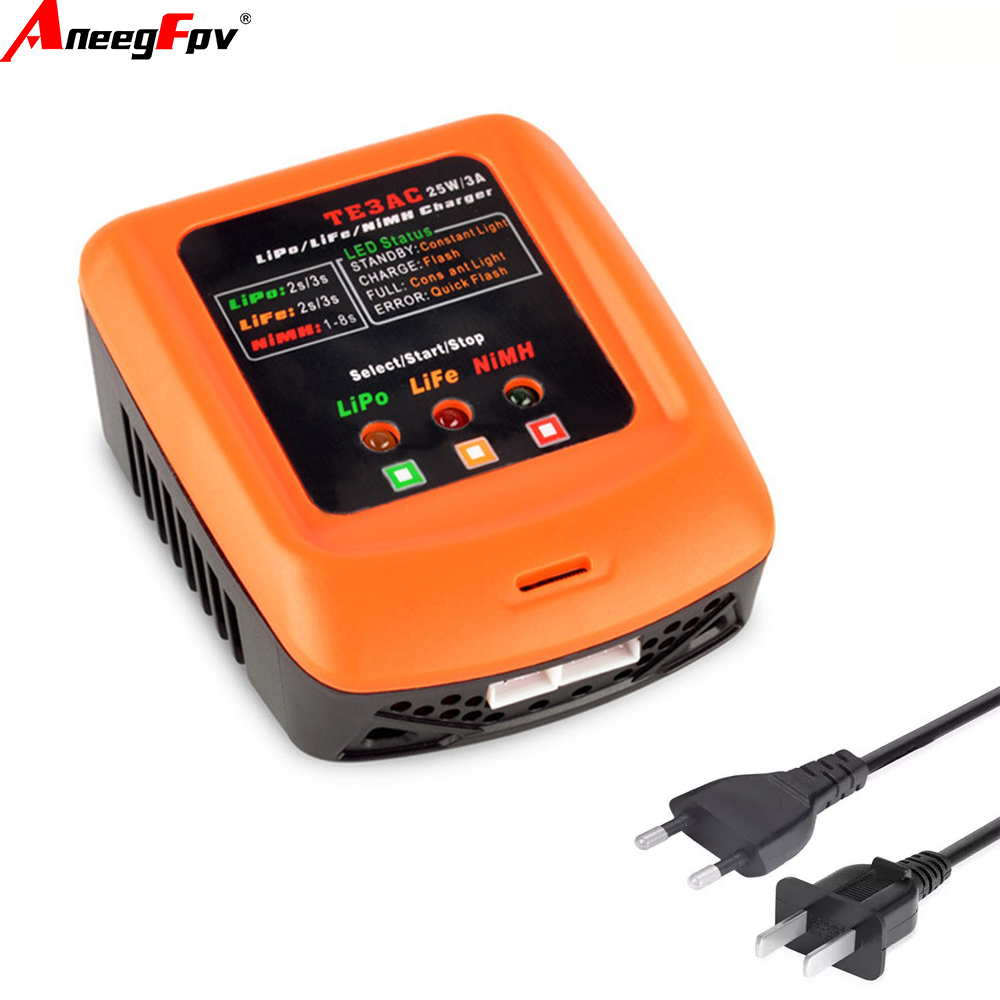 Drone Battery Charger - TE3AC 100V-240V 25W/3A Cargador de equilibrio